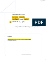 Introduction To Classes, Objects, Methods, and Strings Control Statements