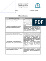 5 Research Problems Research Question Justification/Explanation