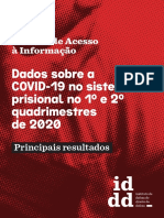 Iddd Dados Sobre A Covid 19 No Sistema Prisional No 1o e 2o Quadrimestres 2