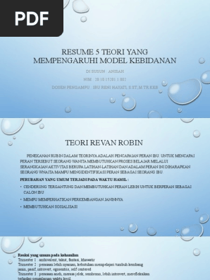 Resume 5 Teori Yang Mempengaruhi Model Kebidanan Pdf