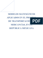 Modelos Matemáticos Aplicados en El Proceso de Transportación de Mercancías