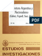 Dalmaroni. Literatura Argentina y Nacionalismo.