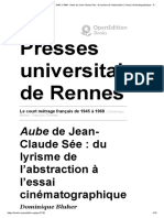 Dominique Bluher - Aube de Jean-Claude Sée - Du Lyrisme de L'abstraction À L'essai Cinématographique