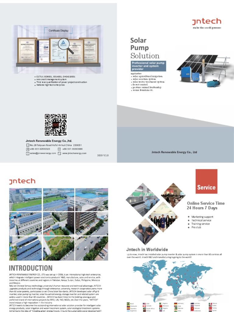 Solar Pump Solution 2021 2 25 Pdf Photovoltaics Power Supply