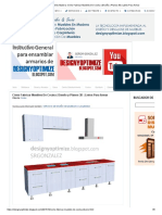 Diseño de Muebles Madera - Cómo Fabricar Muebles de Cocina - Diseño y Planos 3D - Listos para Armar