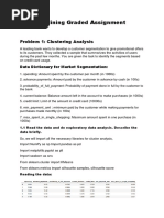 Data Mining Graded Assignment: Problem 1: Clustering Analysis