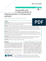 Agreement of Young Adults and Orthodontists On Dental Aesthetics & Influencing Factors of Self-Perceived Aesthetics
