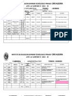 Horario 2021-II AGOSTO