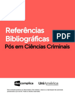 Referências Bibliográficas: Pós em Ciências Criminais