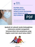 RAPBN 2021: Percepatan Pemulihan Ekonomi Dan Penguatan Reformasi