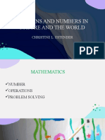 Patterns and Numbers in Nature and Modern World