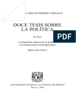 Doce Tesis Sobre La Política - Pereira Menaut