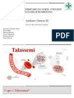 Talassemia Análises III