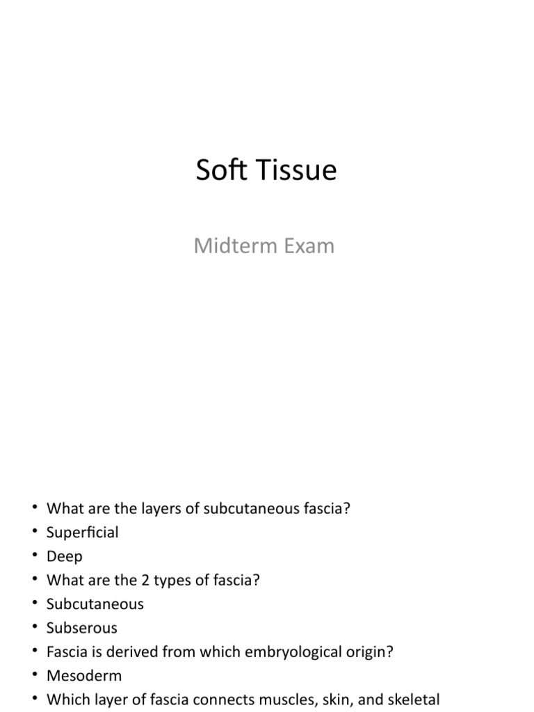 Soft Tissue Anatomy and Techniques Exam | PDF | Myofascial Trigger ...