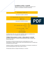 Diferencias Entre Producto Escalar y Vectorial