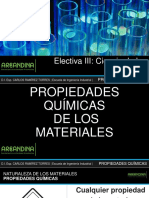 ELECTIVA III - CIENCIA DE LOS MATERIALES - PROPIEDADES QUÍMICAS