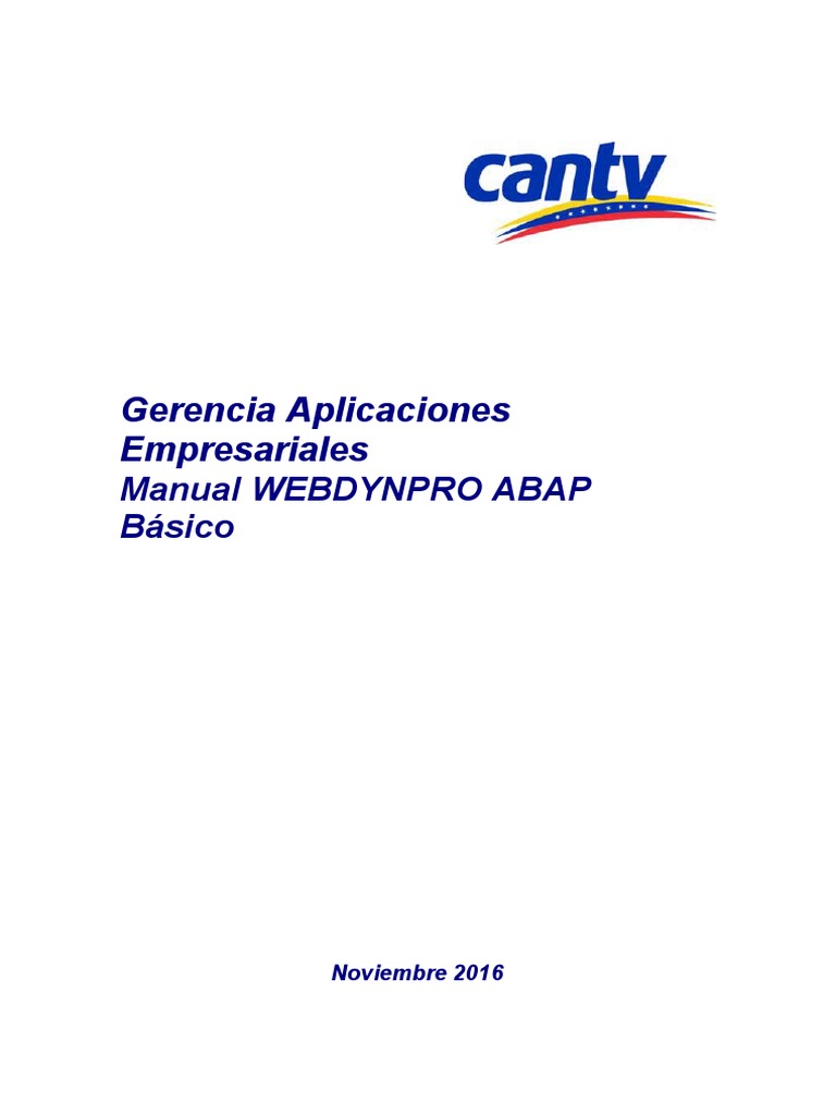Manual Básico de Web Dynpro ABAP | PDF | Informática | Programación de ...