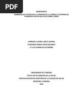 Barreras de acceso en la consulta externa en pacientes con VIH en los últimos dos años