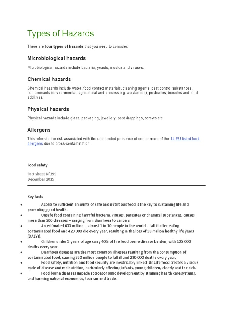 Food Hazards Pdf : Guidebook for the Preparation of HACCP Plans – NEBD