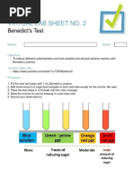Benedict's Test for Reducing Sugars | PDF