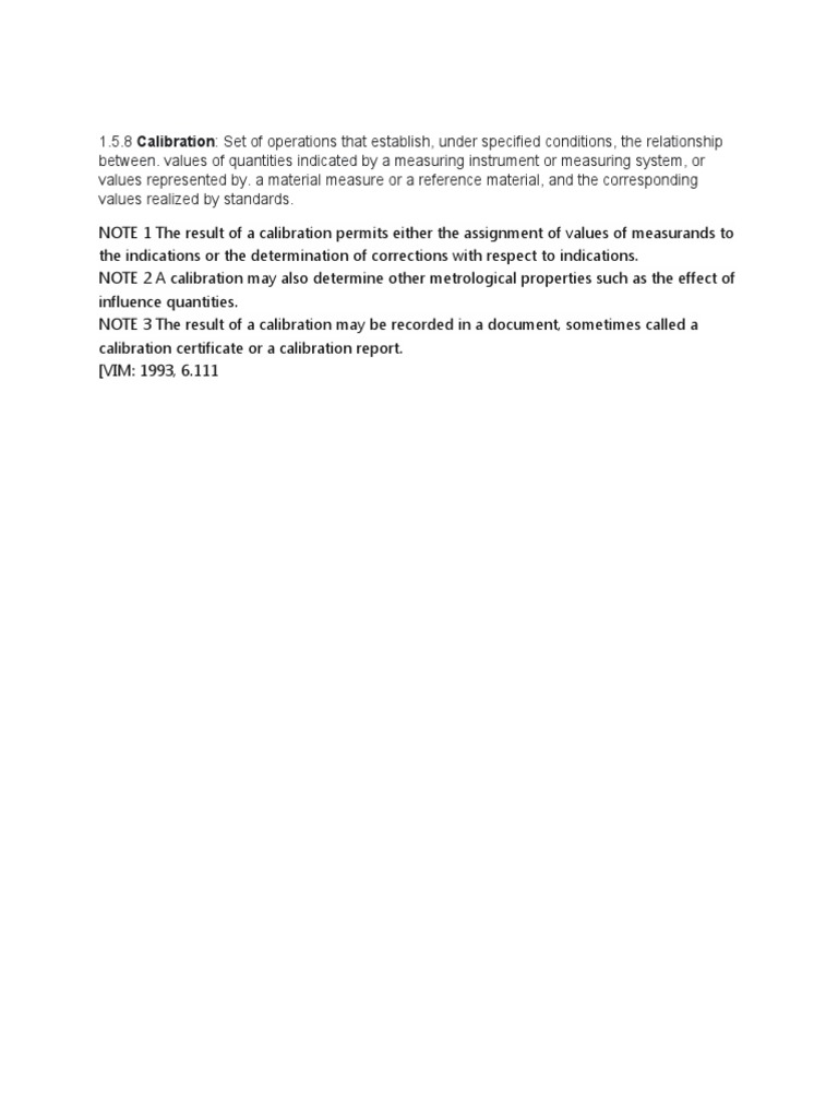 Calibration | PDF | Finance & Money Management | Technology & Engineering
