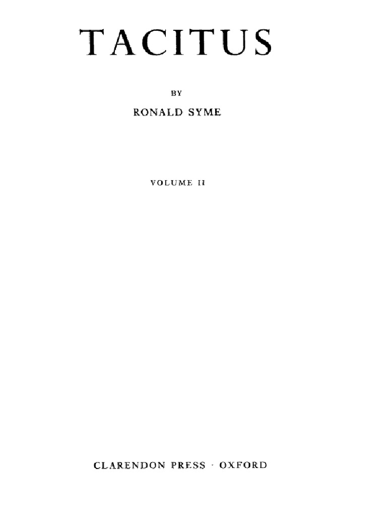 Tacitus (2 volumes) by Ronald SYME 洋書 Tacitus (2 volumes) by