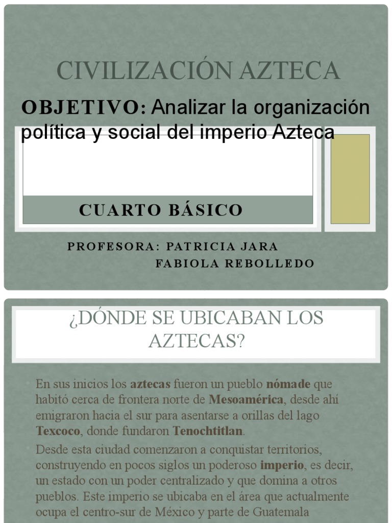 Organización Política y Social Azteca | PDF