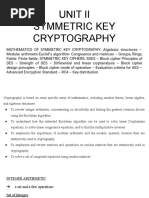 Unit II Symmetric Key Cryptography