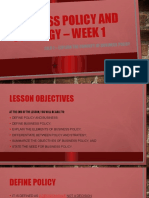 Business Policy and Strategy - Week 1 - Part 1