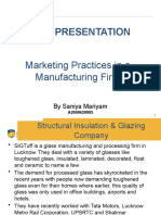 NTCC Presentation: Marketing Practices in A Manufacturing Firm