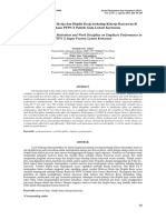 The Influence of Work Motivation and Work Discipline On Employee Performance in PTPN X Sugar Factory Lestari Kertosono