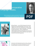 E. Sapir and Comparative Language Studies.