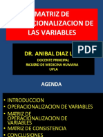 Operacionalizacion de Las Variables 2021-I