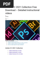 Adobe CC 2021 Collection Free Download - Detailed Instructional Videos