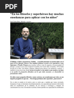 En Los Filósofos y Superhéroes Hay Muchas Enseñanzas para Aplicar Con Los Niños