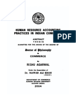 Human Resource Accounting Practices in Indian Companies: Bottorof$ ( - Tlosiop P Commerce