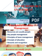 Principles of Resource Management: Prepared By: Florabel S. Alcudia