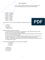 TEST A. BIOLOGY Multiple Choice Questions