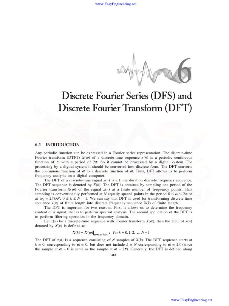 Discrete Fourier Series (DFS) and Discrete Fourier Transform (DFT ...