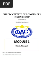 Introduction To The Philosophy of The Human Person Module 1 | PDF ...