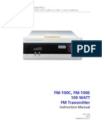 FM-100C FM-100E Exciter Manual