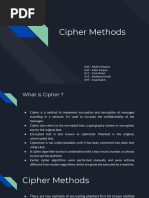 Cipher Methods: A02:-Nikhil Chhabria A10: - Kabir Kanjani A11: - Yash Khatri A12: - Shubham Koshti A49: - Siraj Shaikh