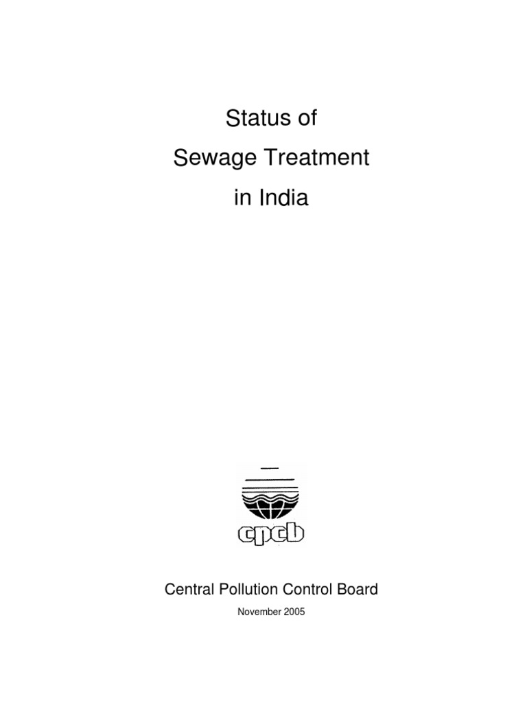 Status of Sewage Treatment in India | PDF | Sewage Treatment | Water Resources