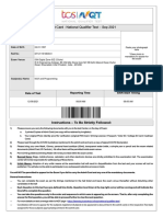 Admit Card: National Qualifier Test - Sep 2021: Registration Number Name Date of Birth Roll No Exam Venue