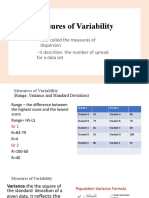 Measures of Variability-Ungrouped Data