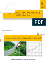 Semana 07 - RAZON DE CAMBIO PROMEDIO E INSTANTÁNEA