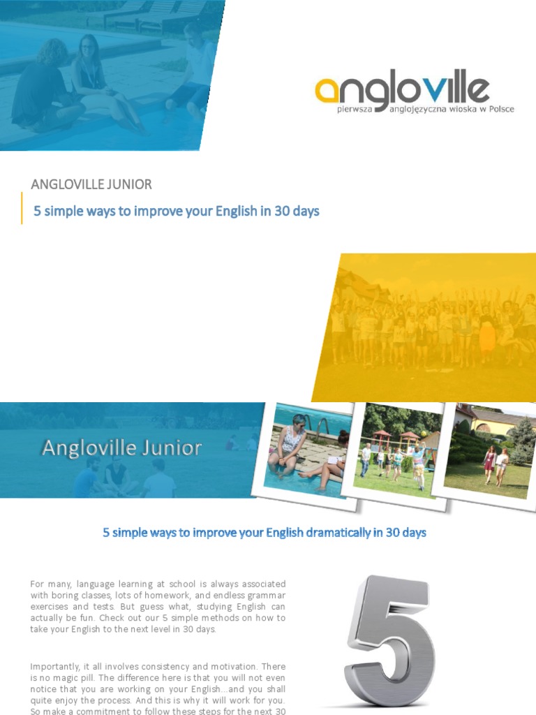 5 Steps to Improve English in 30 Days | PDF | English Language | Vocabulary