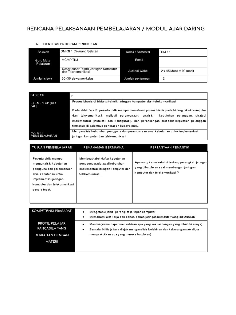 Teknik Komputer Jaringan Dasar