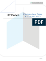 UP Police SI (दरोगा) 12 Dec 2017 Shift 1 Hindi