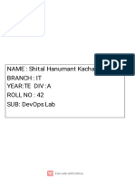 Name:Shi Talhanumantkachare Branch:I T Year: Tedi V: A Rollno:42 Sub:Devopslab